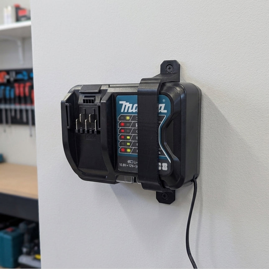 Wall mount for Makita DC10SB battery charger | Garage organization, 3D printed wall mount