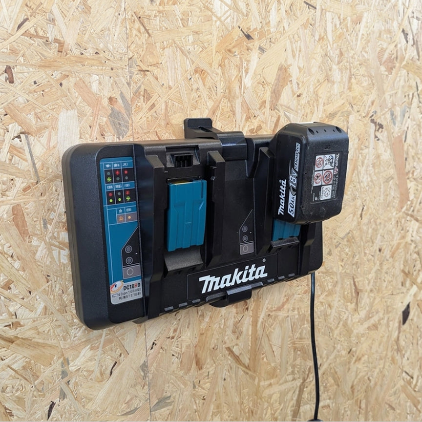 Wall Mount for Makita DC18RD Dual Battery Charger | Workshop & Garage Organisation