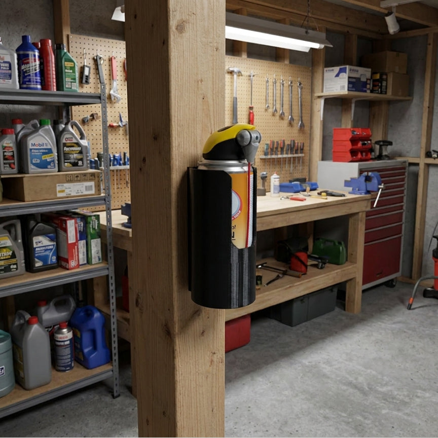 Universal Spray Can Wall Mount Holder Garage Workshop Van Storage