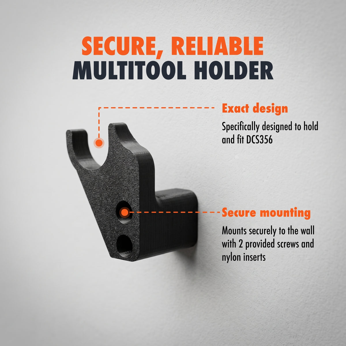 DeWalt DCS356 DCS356B DCS356NT Oscillating Multi Tool Wall Mount Holder