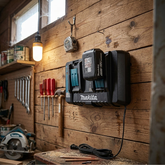 Wall Mount for Makita DC18RD Dual Battery Charger | Workshop & Garage Organisation