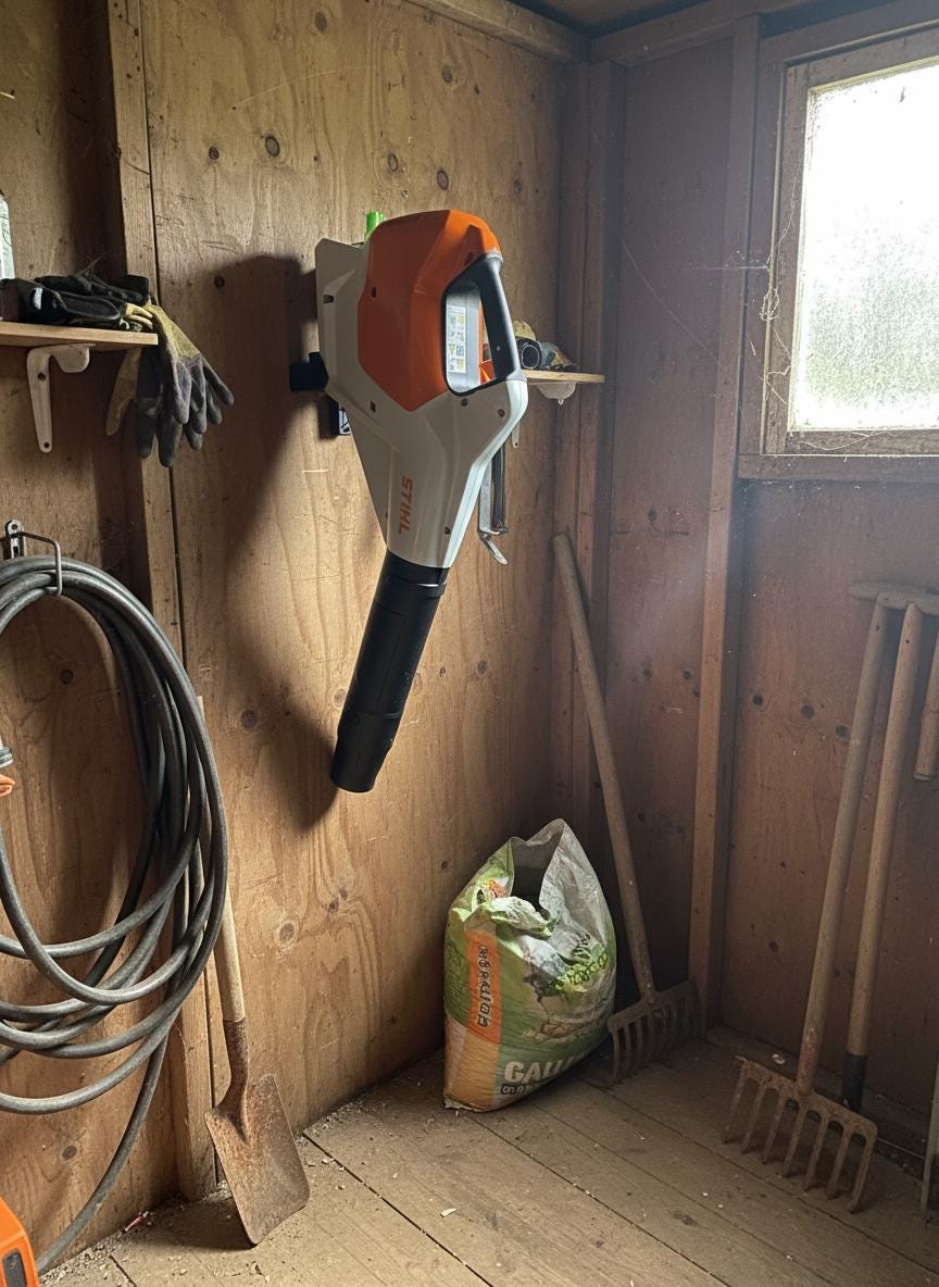 3D Printed STIHL BGA 160 Leaf Blower Wall Mount, PETG Garage Holder