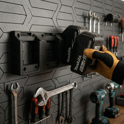 Heavy Duty Makita 18V LXT Battery Wall Mount (1-3 Slots)
