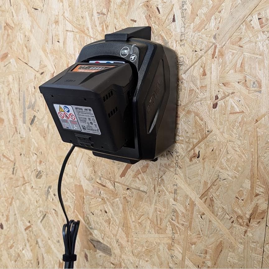 STIHL AL 101 Charger Wall Mount | 3D Printed Secure Bracket | Garage & Workshop Tool Organization