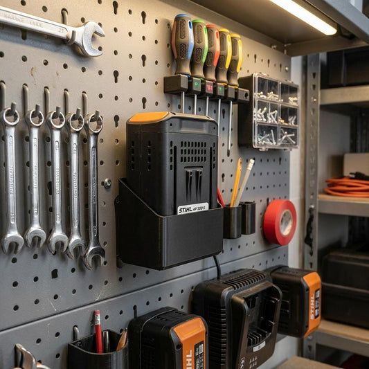 Heavy Duty STIHL AP Battery Holder, Wall Mount for Secure Battery Storage