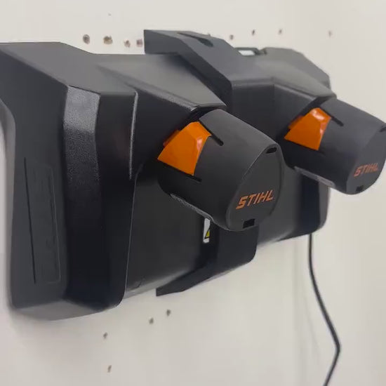 STIHL AL5-2 Battery Charger Wall Mount, garage or workshop organization video