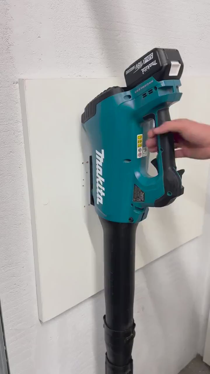 Makita DUB184 / XBU03 Leaf Blower Wall mount, quick and easy storage video