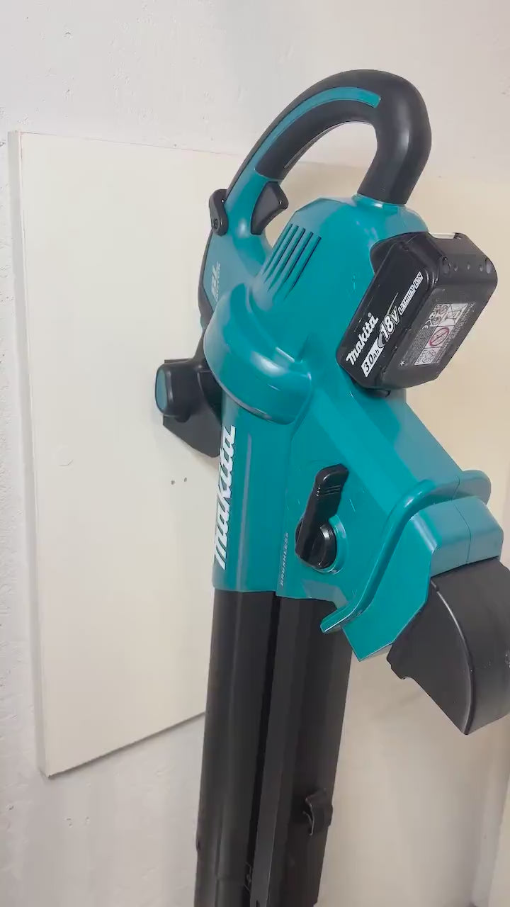 Makita DUB187 / XBU07 Wall mount, leaf blower storage for garage, shed, workshop video