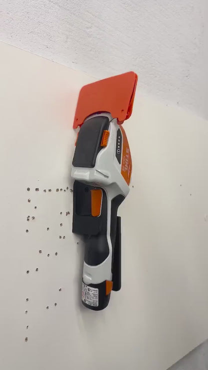 STIHL HSA26 Hedge trimmers wall mount, garage organization, 3D pritned video