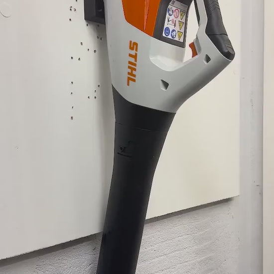 STIHL BGA 30 Leaf Blower Wall Mount, garage, workshop or shed organization video