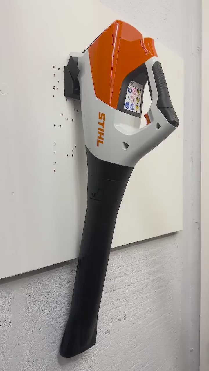 STIHL BGA 30 Leaf Blower Wall Mount, garage, workshop or shed organization video