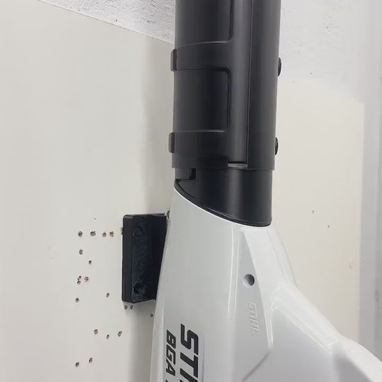 STIHL BGA100 Leaf Blower Wall Mount, garage, workshop organization video
