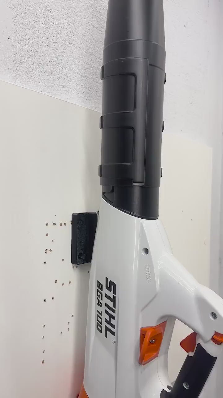 STIHL BGA100 Leaf Blower Wall Mount, garage, workshop organization video