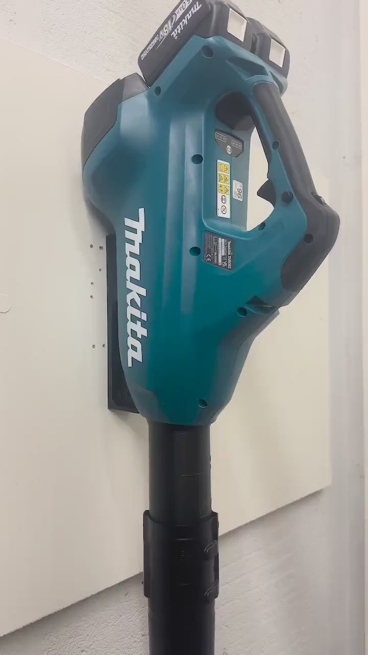 Makita DUB362 / XBU02 leaf blower wall mount, garage organization, van, shed video