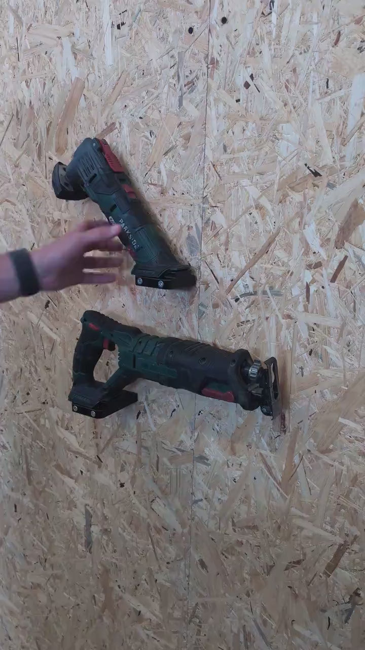 Parkside X 20 V Team Tool Wall Mount | Garage or shop organization | Stealth mount video