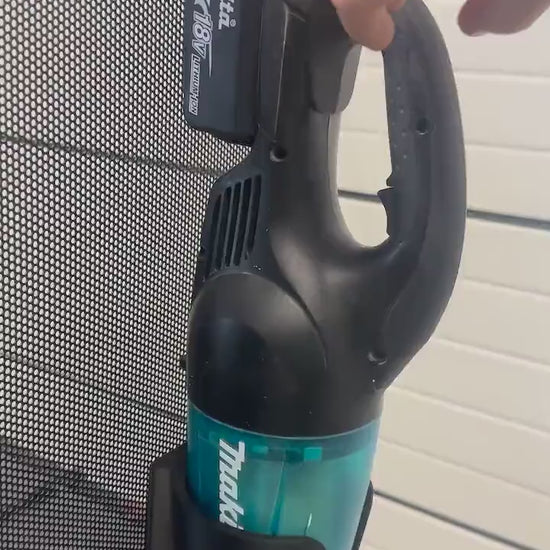 Makita XLC / DCL Series wall mount, cordless vacuum cleaner holder video
