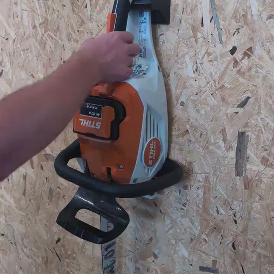 Stihl MSA Series Chain Saw Wall Mount - Custom Chainsaw Storage Hanger - Workshop & Tool Shed Organization video