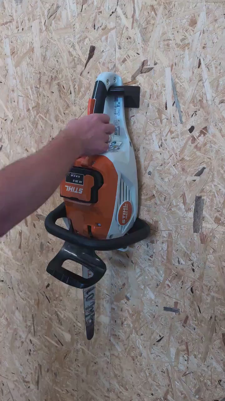 Stihl MSA Series Chain Saw Wall Mount - Custom Chainsaw Storage Hanger - Workshop & Tool Shed Organization video