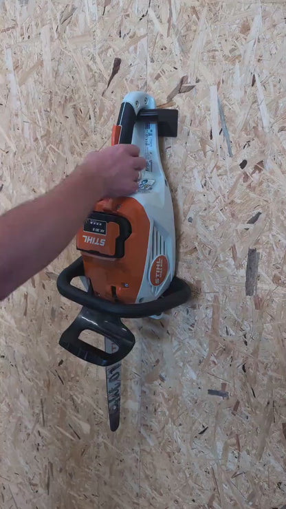 Stihl MSA Series Chain Saw Wall Mount - Custom Chainsaw Storage Hanger - Workshop & Tool Shed Organization video