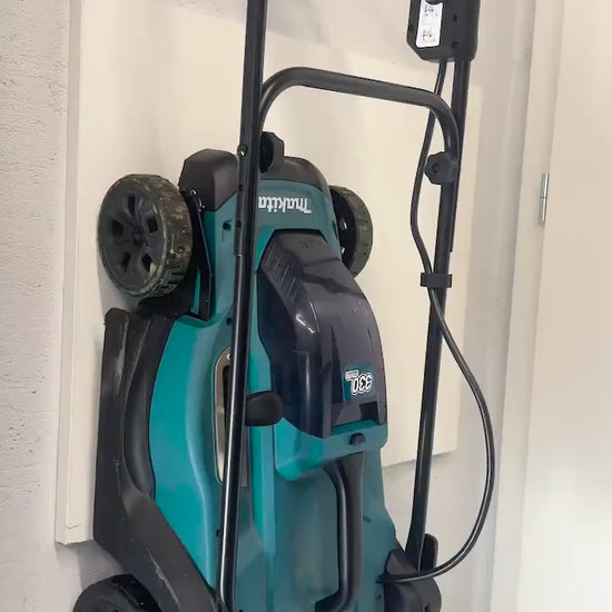 Makita 18v lawnmower wall mount, storage solution video