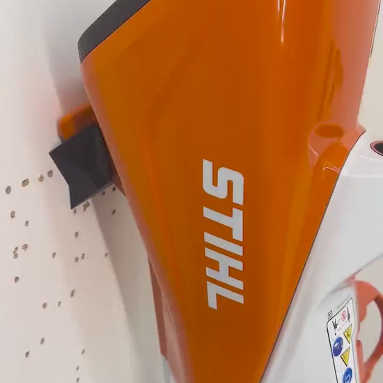 STIHL BGA 200 Leaf Blower Wall Mount for garage, workshop or van storage video