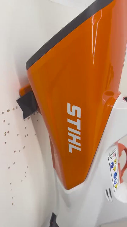 STIHL BGA 200 Leaf Blower Wall Mount for garage, workshop or van storage video