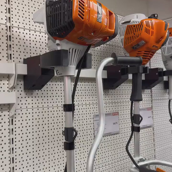 Wall mount for Stihl FSA / FS Large and heavy models of brush trimmers, string trimmers - custom 3D printed video